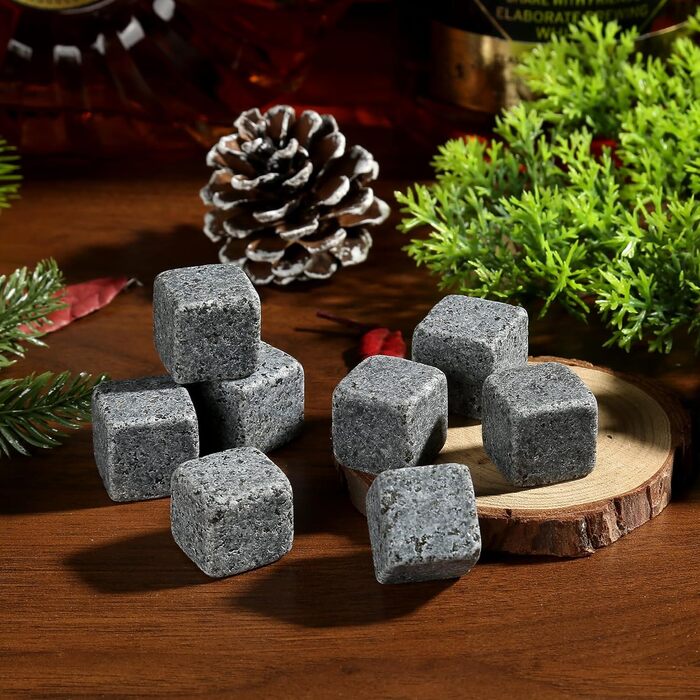 Бокалы для виски, 2 стакана, 8 гранитных кубиков льда для виски, 300 мл Sovyime