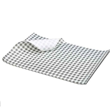 Жиронепроникний папір 25х20 см, клітинка, чорна, GenWare