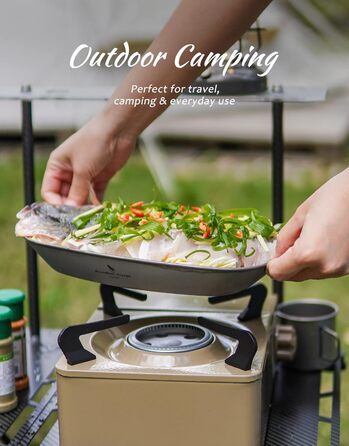 Титанова тарілка для кемпінгу iBasingo