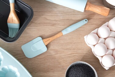 ARDESTO Tasty Шпатель для растряхивания, 26,7 см, силикон, дерево, синий