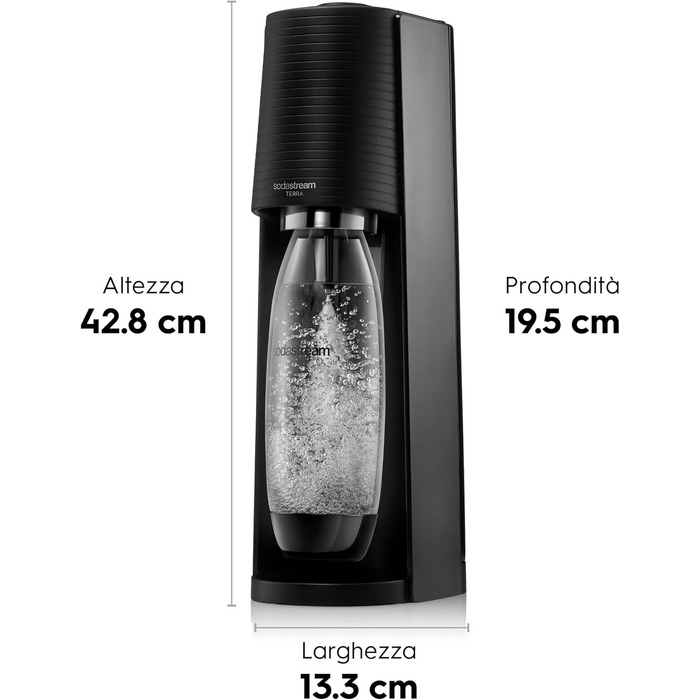 Набір для газування води, 5 предметів, чорний Terra SodaStream