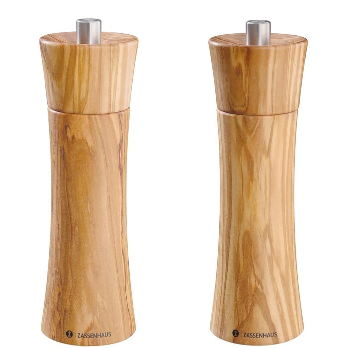 Оливковое дерево, коричневый, 6.2 x 22.4 x 25.8 см, 0000023046 Mill Set Frankfurt