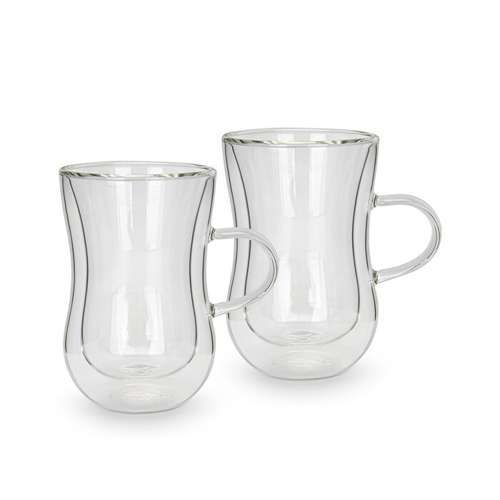 Набор из 2-х стаканов Fissman с двойными стенками 150 мл жаропрочное стекло (16496)