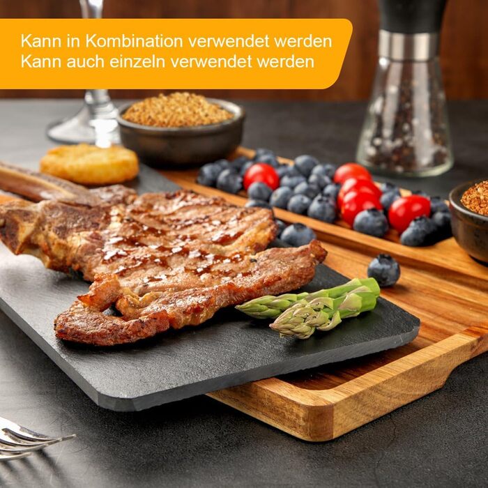 Сервірувальна тарілка зі сланцю для стейків 33 х 23 см HALE OTEIR