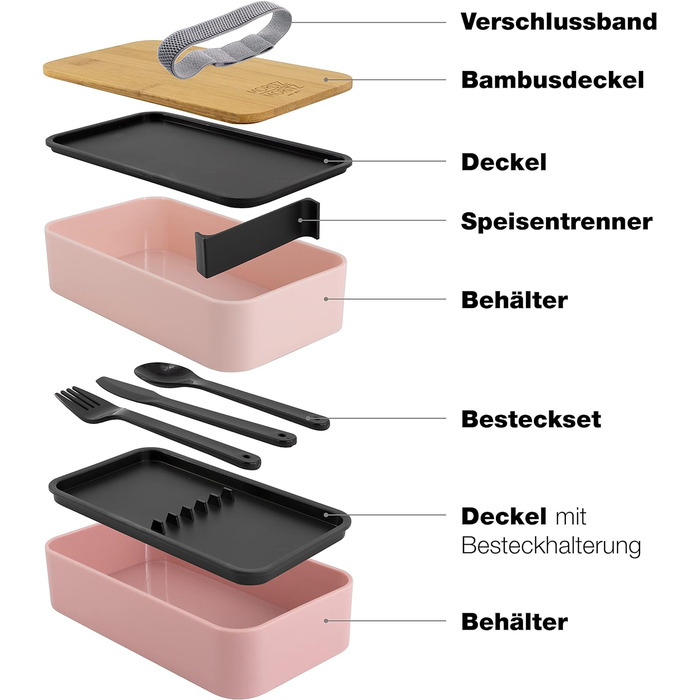 Ланч-бокс подвійний, рожевий ToGo Moritz & Moritz