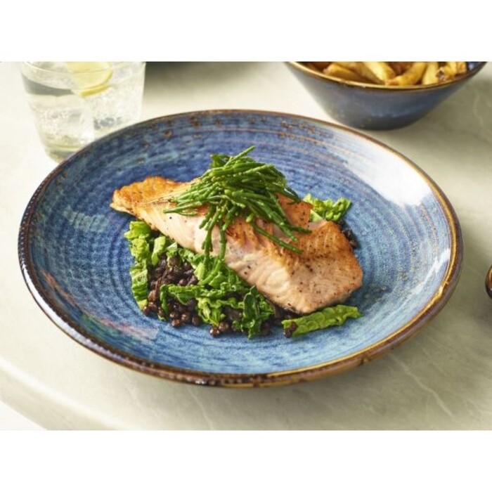 Тарілка глибока 28 xh 5 см, Terra Porcelain Aqua Blue, GenWare