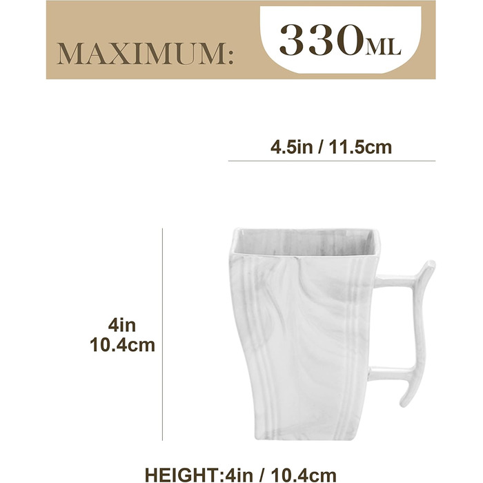 Серія FLORA, набір порцелянових креманки для каш з 6 предметів, миска для рису 450 мл, закусочна миска, десертна миска для салату, супів, рамен, фруктів і т.д. 13,5x13,5x5,4 см (сірий, 6 шт. (упаковка 1))