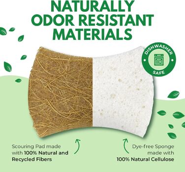 Набір з 24 біорозкладних губок для миття посуду AIRNEX