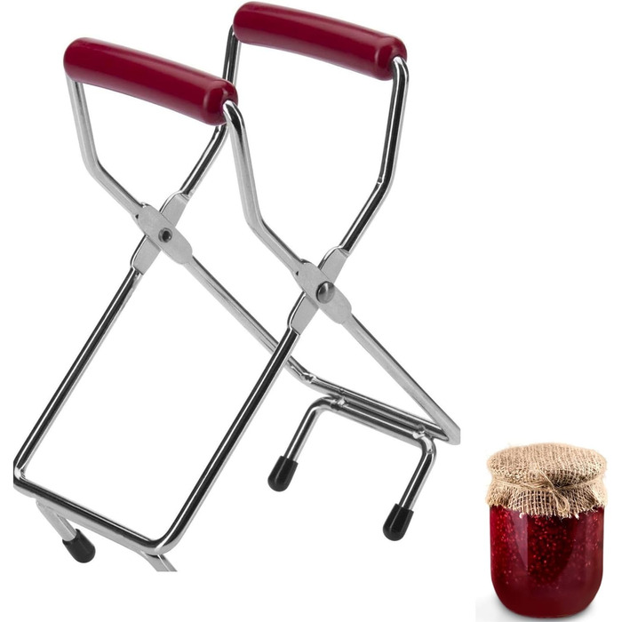 Набір Westmark, 2 шт. 1 відкривачка для гвинтових кришок 1 підйомник скла, високоякісний пластик/сталь, Vacumex, сріблястий/червоний, 105322E6 (одинарний)