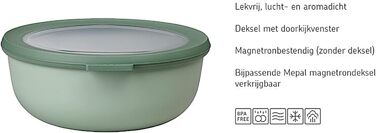 Круглий набір з 3 предметів Cirqula з кількох лотків - Банки для зберігання з кришкою - Підходить як ящик для зберігання, холодильник, морозильна камера та посуд для мікрохвильової печі - 350 мл, 750 мл і 1250 мл - (Nordic White, набір 4 шт. и (350, 750, 