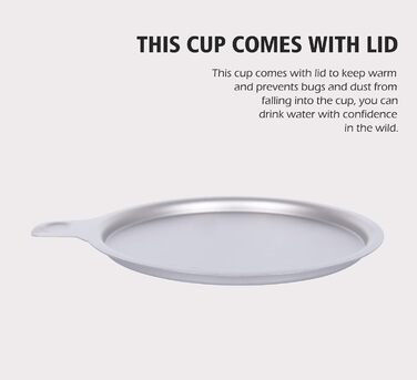 Титановий чайник для кемпінгу 500 мл iBasingo