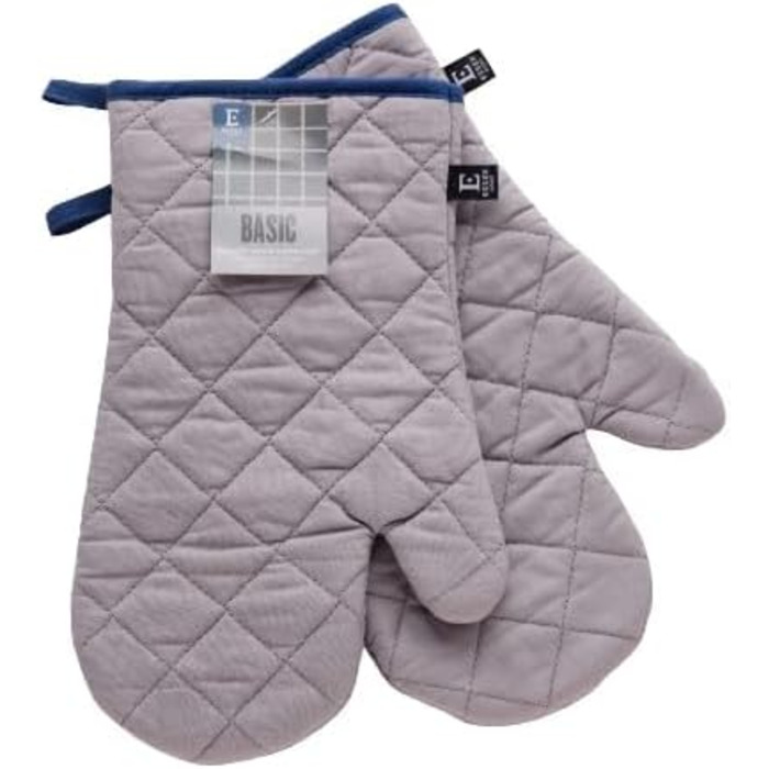 Рукавички для духовки 19 x 30 см, набір 2 предмети, сірий Basic ESSEX
