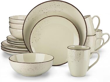 Обідній сервіз на 4 персони, 16 предметів, сірий Navia Vancasso