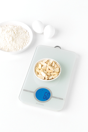Ваги кухонні цифрові 2х15,2х26,5 см білі Brabantia