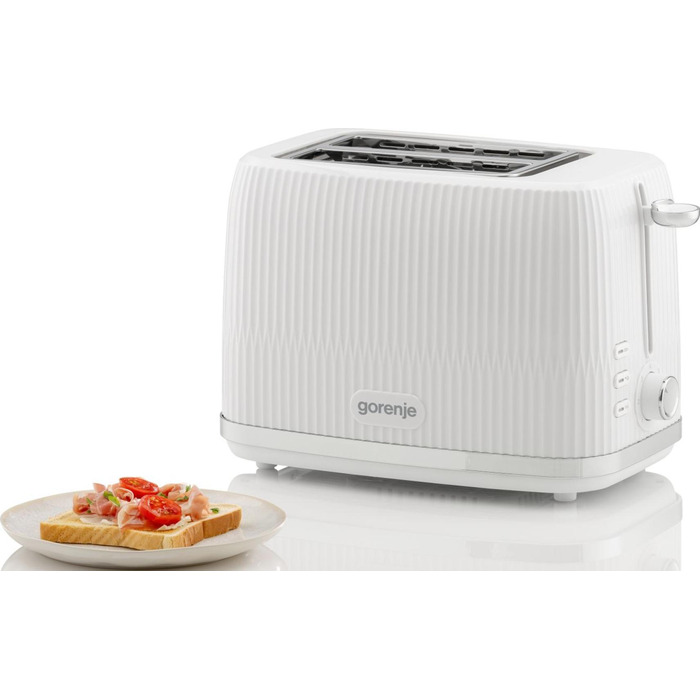Gorenje Тостер, 850Вт, пластик/металл, белый