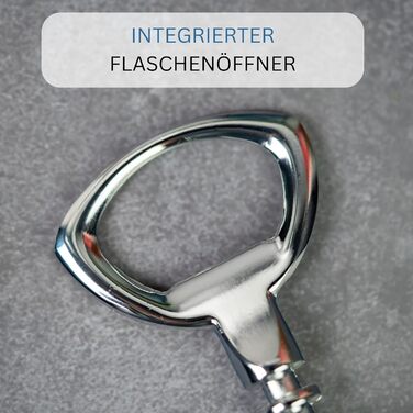 Важільний штопор Westmark з відкривачкою для пляшок, Monopol Edition, лита сталь/цинк, Fino 61603380 (хромована)