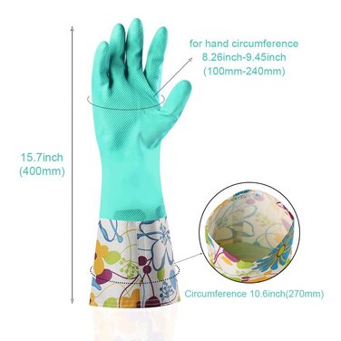 Рукавички для миття посуду 3 пари 42 см Yiomxhi