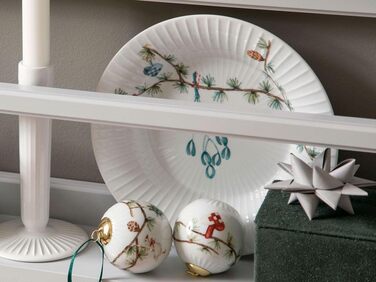 Тарелка глубокая 21 см, белая с акварельной росписью Christmas Hammershøi Kähler