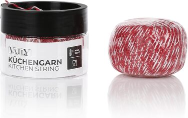 Шпагат для мяса, птиці, ковбаси в дозаторі, 2 клубка по 100 м, червоно-білий Vaily