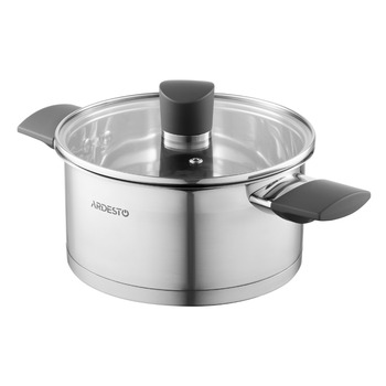 ARDESTO Каструля Gemini, скляна кришка, 2.1 л, нержавіюча сталь