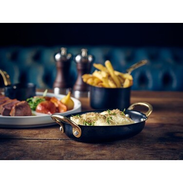 Сковорода для подачи 16.5*12.5 см, 350 мл, овальная, металлическая, Black Vintage Steel, GenWare