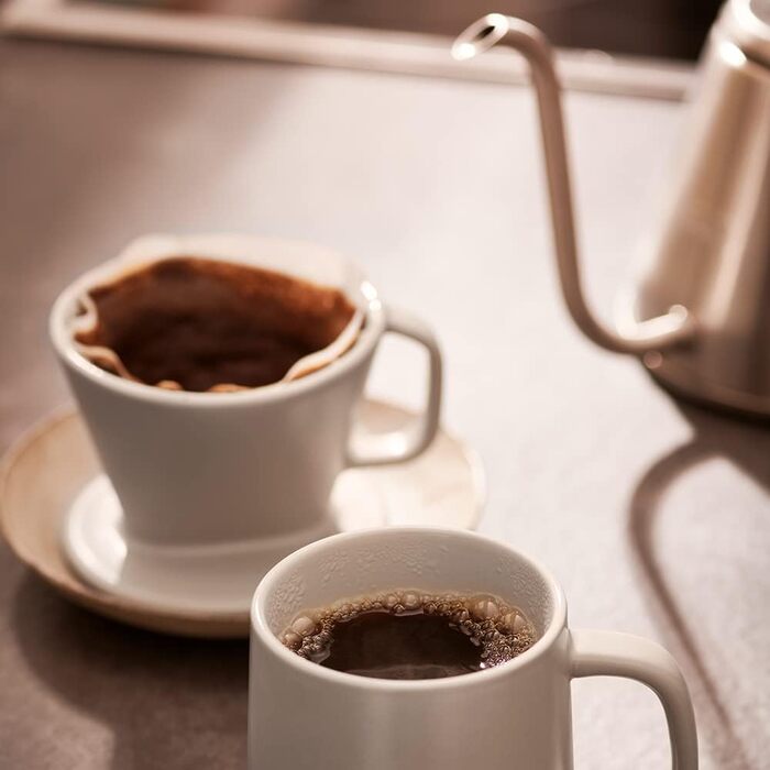 Кавник 700 мл, з фільтром для ручного заварювання, керамічний, білий Tchibo