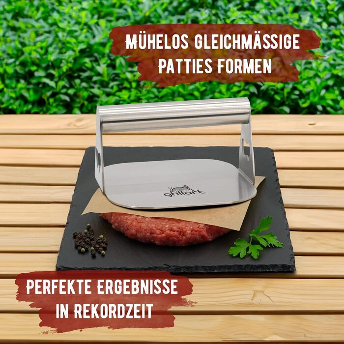 Прес для бургерів 14 см, нержавіюча сталь Grillart