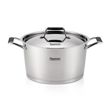 Каструля зі сталевою кришкою Fissman ELARA 16x9,5 см на 1,7 л (5391)