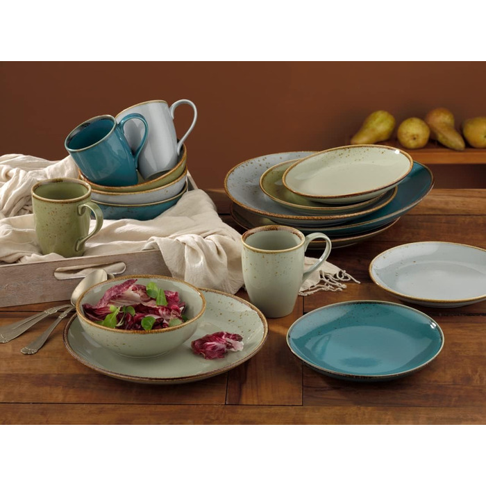 Серія Nature Collection Scandinavia, набір посуду з 16 предметів, комбінований набір з керамограніту (16 шт. , різнокольоровий), 19984