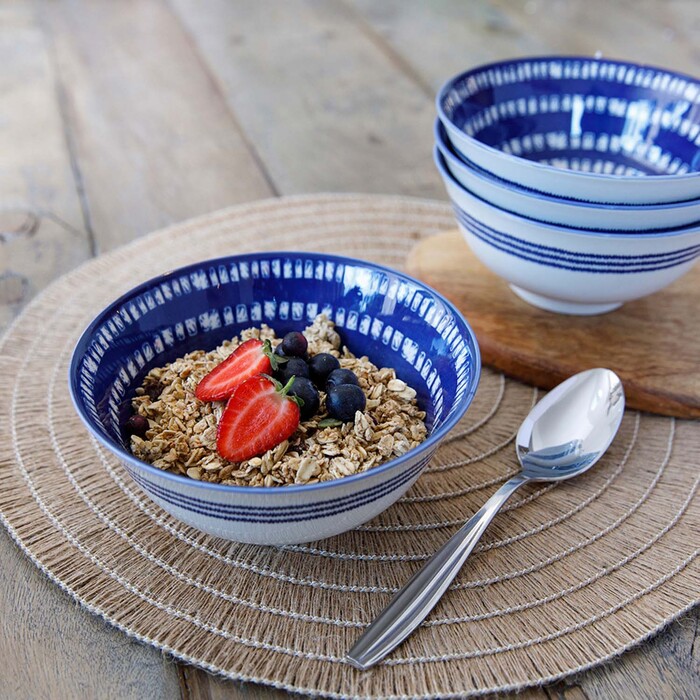 Миска Kitchen Craft BLUE TILE, керамика, диам. 16 см, 500 мл