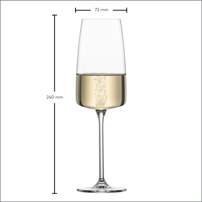 Келих для вина Zwiesel потужний і пряний Vivid Senses (набір з 2 шт. ), філігранні келихи для вина, кришталеві келихи Tritan, які можна мити в посудомийній машині, Made in Germany (арт. No 122429) (Келих для шампанського світлий і свіжий (2 шт.))