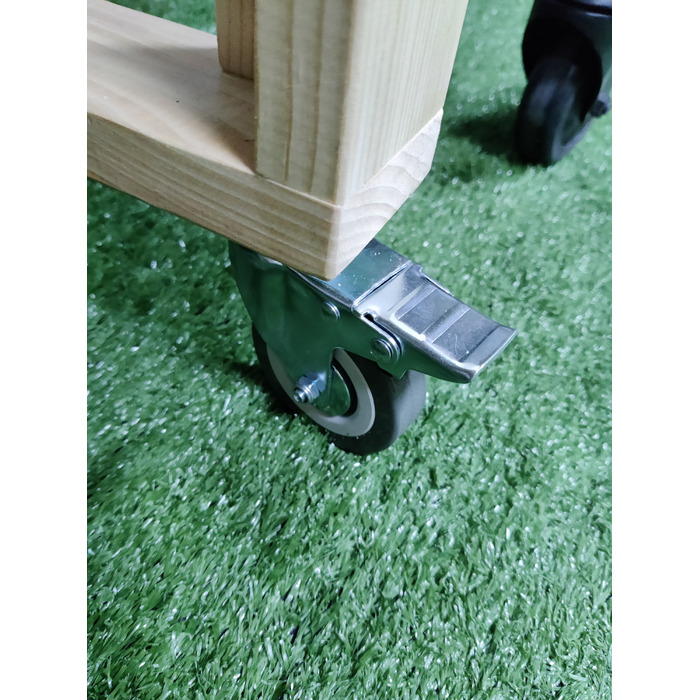 Стіл для гриля 147 х 72 х 83 см, дерев'яний з нішами GRILLI