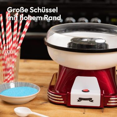 Машина для цукрової вати Gadgy для дому - Машина для цукрової вати для цукру або цукерок - Машина для цукрової вати - Цукрова вата для дитячих свят, днів народження та вечірок - (Червона)