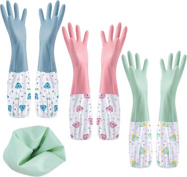 Рукавички для миття посуду 3 пари 46 см SHAIDOJIO