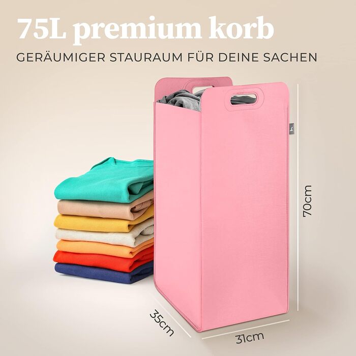 Кошики для зберігання, сумісні з IKEA KALLAX Shelf - Кошик для зберігання деревини Small Anthracite - Коробка для зберігання Полиця Кошик для зберігання - Паперовий ящик Кошик з фетру Складний кошик для білизни (75 л, рожевий)