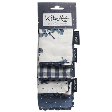 Набір серветок CreativeTops Vintage Indigo, бавовна 100%, 4 шт.