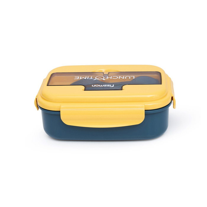 Ланч-бокс Fissman з трьома відділенням 21,5х15х8 см / 1100 мл, колір жовтий пластик (16740)