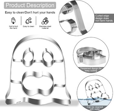 Різдвяні формочки для печива, набір формочок для печива гном Санта Клаус, формочка для печива з нержавіючої сталі у формі лося, формочка для печива з 4 головами лося, подарункові формочки для печива для випікання помадних тортів (барвиста тема A1)