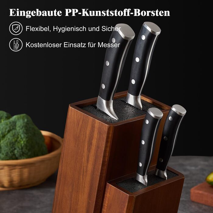 Блок для ножів із деревини акації ENOKING