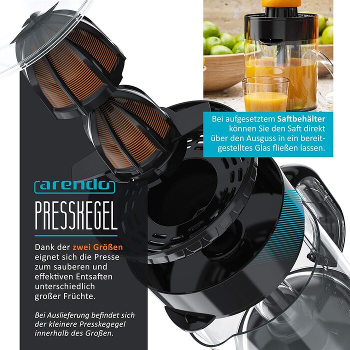 Соковижималка електрична для цитрусових 1,2 л Lizi Arendo