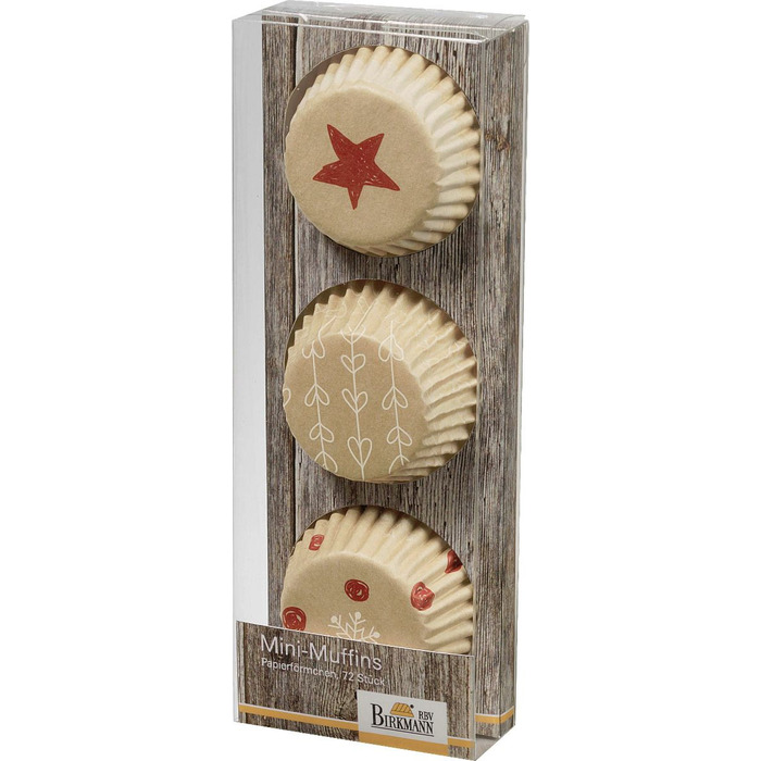 Набір форм для випічки міні-маффинов, 72 шт, 4,5 см, бірюзовий, Little Christmas I RBV Birkmann