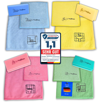 Преміальний набір із 12 губчастих серветок з мікрофібри 18 x 19 см Walfinus