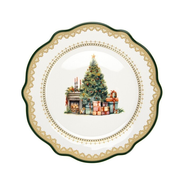 Тарелка Fissman 20 см CHRISTMAS EVE фарфор (13756)