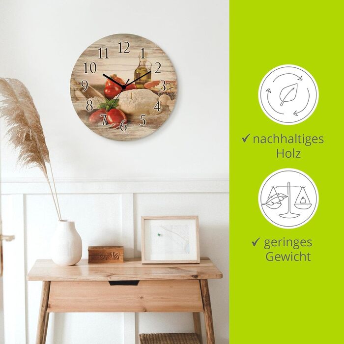 Настінний годинник з дерева 30 см ARTLAND