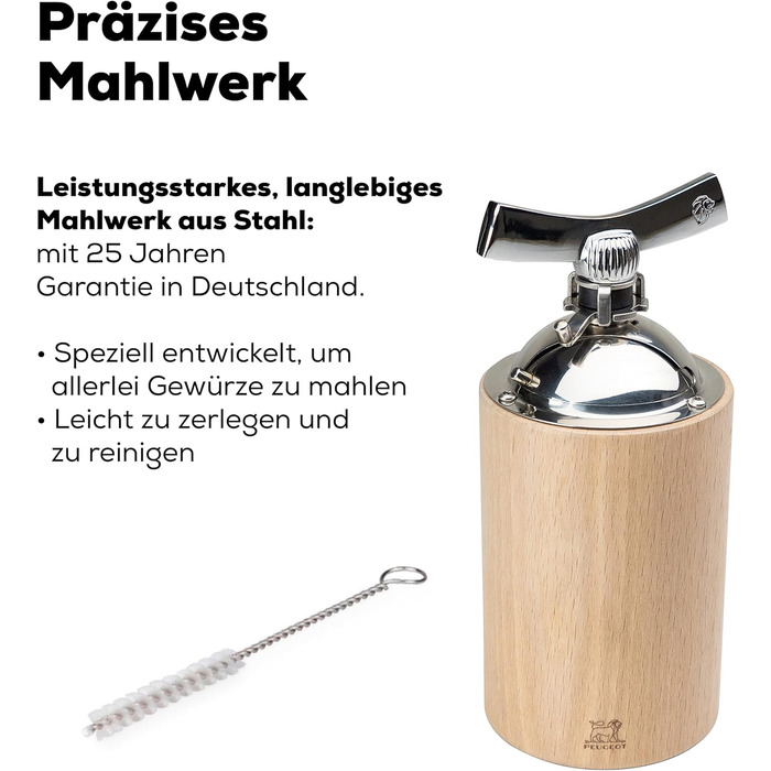 Високоякісний млин для спецій, виготовлений вручну з деревини та нержавіючої сталі, сертифікованої PEFC, I Кухонні аксесуари I, 16