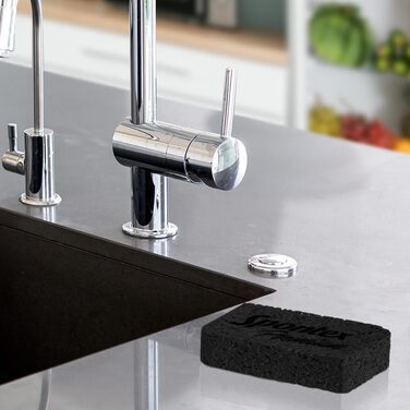 Набір губок для миття 3 шт. 10,8 x 6,8 x 30 см чорний Spontex