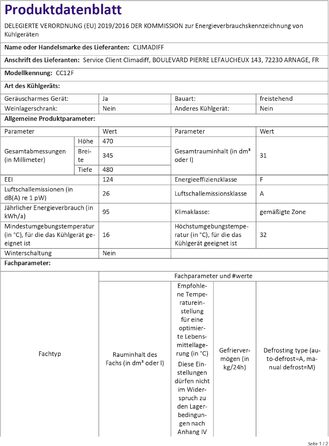Винний холодильник до 12 пляшок чорний CLIMADIFF