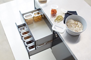 Набір ємностей для зберігання 9 предметів білих Modula Mepal