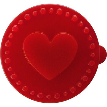 Штамп для печива у вигляді серця маленький, 5 см, Be Happy Smile, RBV Birkmann