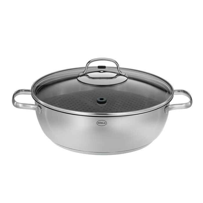 Сотейник з кришкою і парової вставкою Ø 28 см Rosle
